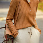 Casual Commuter Double-Layer Double-Breasted Lapel Sweater - liwisi