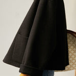 Casual Solid-Color Leather-Button Woolen Coat - liwisi
