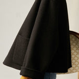Casual Solid-Color Leather-Button Woolen Coat - liwisi