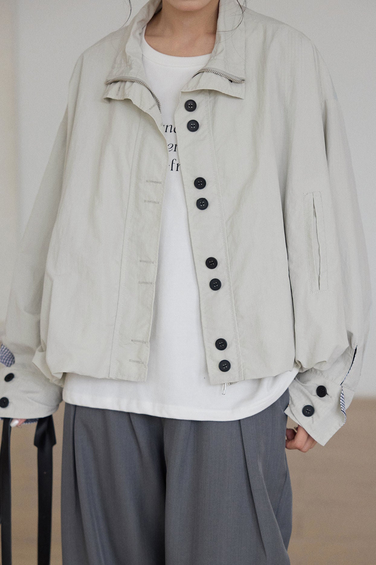 Casual Versatile Stand-Collar Short Trench Coat - liwisi