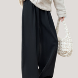 Casual High-Waist Draped Wide-Leg Denim Pants - liwisi