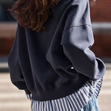 Casual Fake Two-Piece Striped Letter Hoodie - liwisi