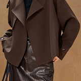 Casual Versatile Lapel Short Trench Coat