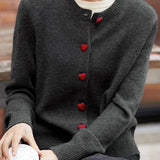 Casual Versatile Color-Block Button Cardigan