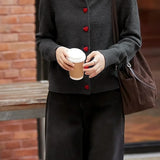 Casual Versatile Color-Block Button Cardigan