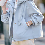 Casual Hooded Short Loose Jacket