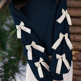 Casual Crew Neck Bow-Knot Pullover Hoodie