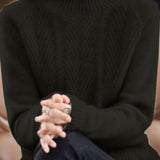 Casual Half-High Neck Ribbed Pullover Sweater