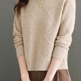 Half-High Neck Knit Base Layer Top