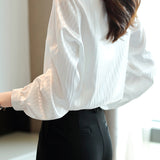 Casual Versatile Ruffle Lace Shirt