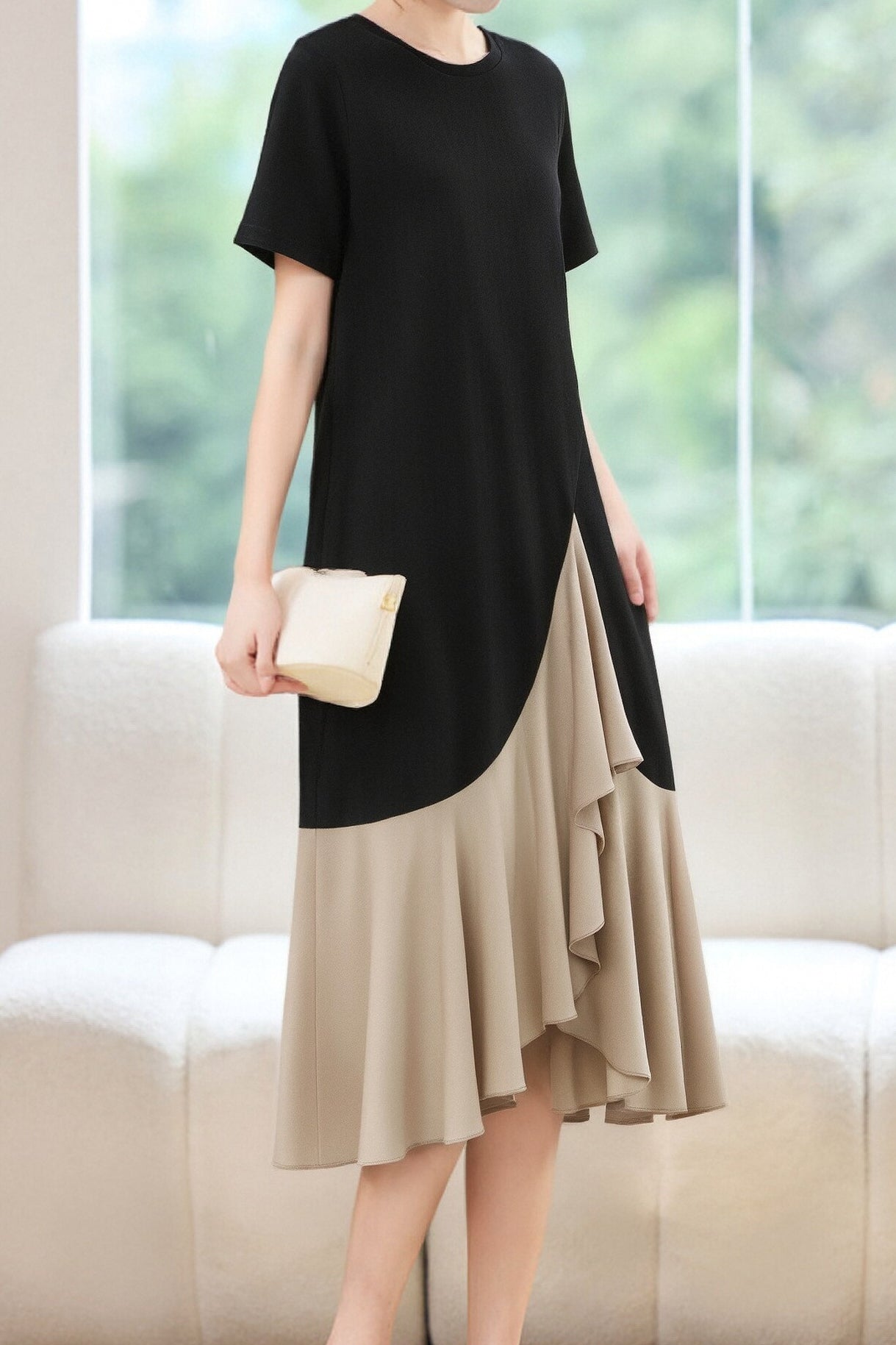 Casual Fake Two-Piece Spliced Irregular Dress – liwisi