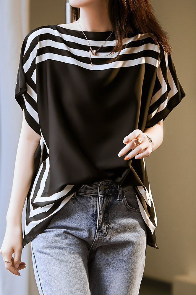 Two-Piece Striped Printed Top - liwisi