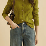 Versatile Solid Knit Cardigan - liwisi