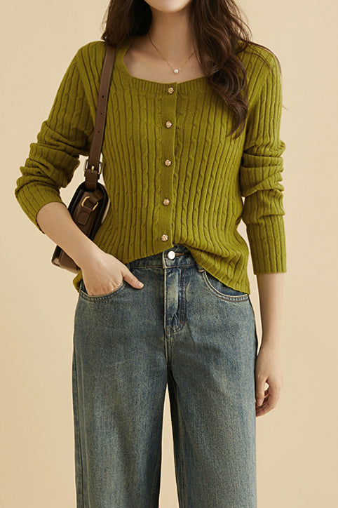 Versatile Solid Knit Cardigan - liwisi