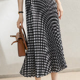 Vintage Plaid Pleated Skirt - liwisi