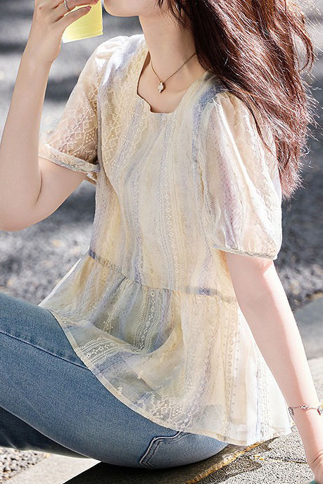 French-style elegant commuting shirt - liwisi