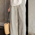Loose Straight Stripe Pants - liwisi