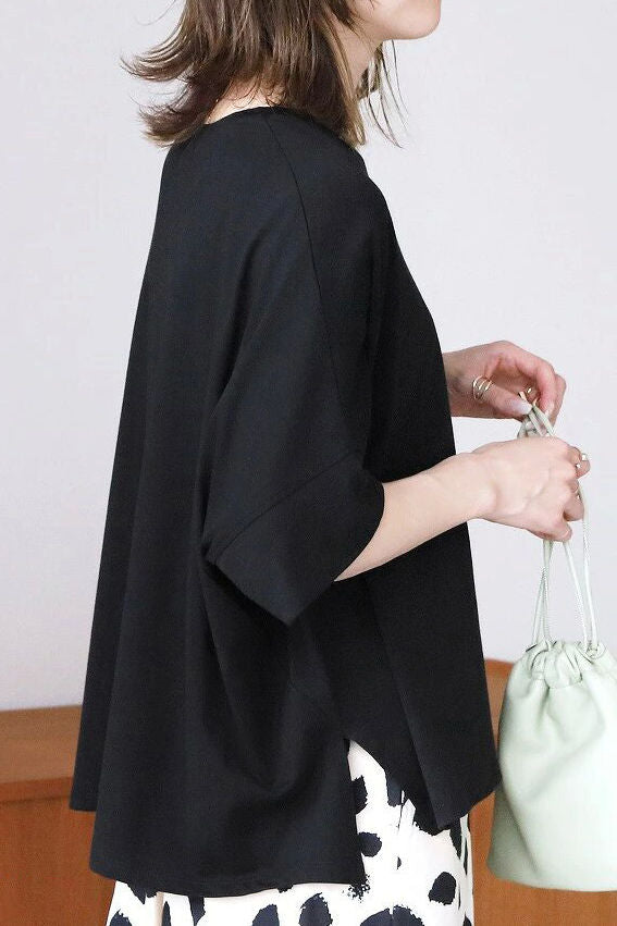 Comfortable batwing sleeve T-shirt - liwisi