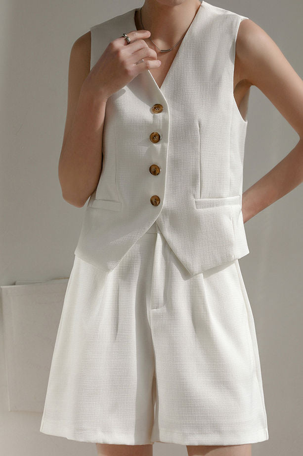 Suit vest with shorts set - liwisi