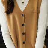 Sleeveless cardigan waistcoat - liwisi