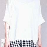 Comfortable batwing sleeve T-shirt - liwisi