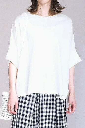 Comfortable batwing sleeve T-shirt - liwisi