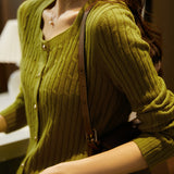 Versatile Solid Knit Cardigan - liwisi