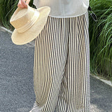Loose Straight Stripe Pants - liwisi
