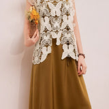 Butterfly hollow tank dress two-piece set - liwisi