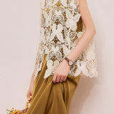Butterfly hollow tank dress two-piece set - liwisi