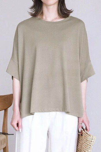 Comfortable batwing sleeve T-shirt - liwisi