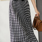Vintage Plaid Pleated Skirt - liwisi