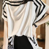 Two-Piece Striped Printed Top - liwisi