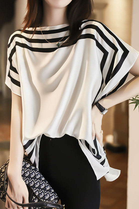 Two-Piece Striped Printed Top - liwisi