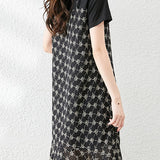 Printed faux two-piece dress - liwisi