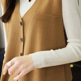 Sleeveless cardigan waistcoat - liwisi