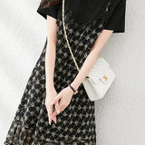 Printed faux two-piece dress - liwisi
