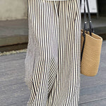 Loose Straight Stripe Pants - liwisi