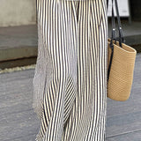 Loose Straight Stripe Pants - liwisi