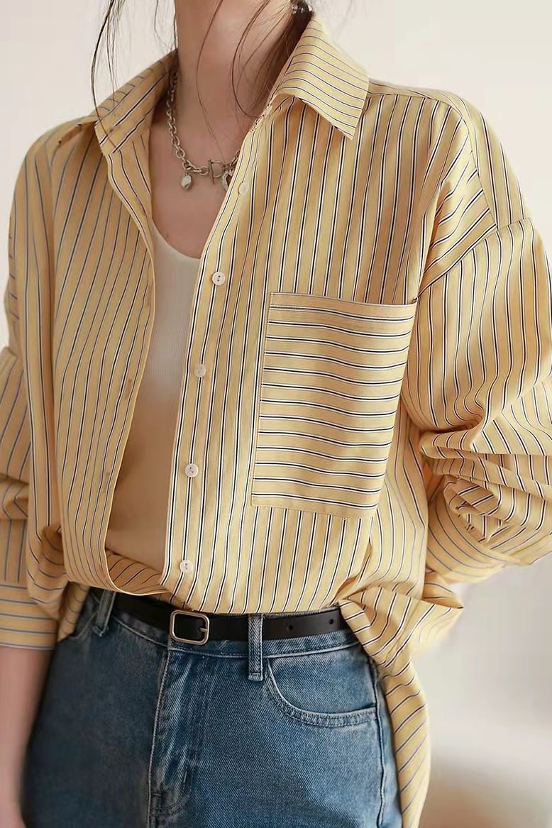 Casual stylish striped shirt - liwisi