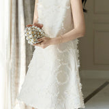 Solid color sleeveless fringe dress - liwisi
