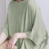 Comfortable batwing sleeve T-shirt - liwisi