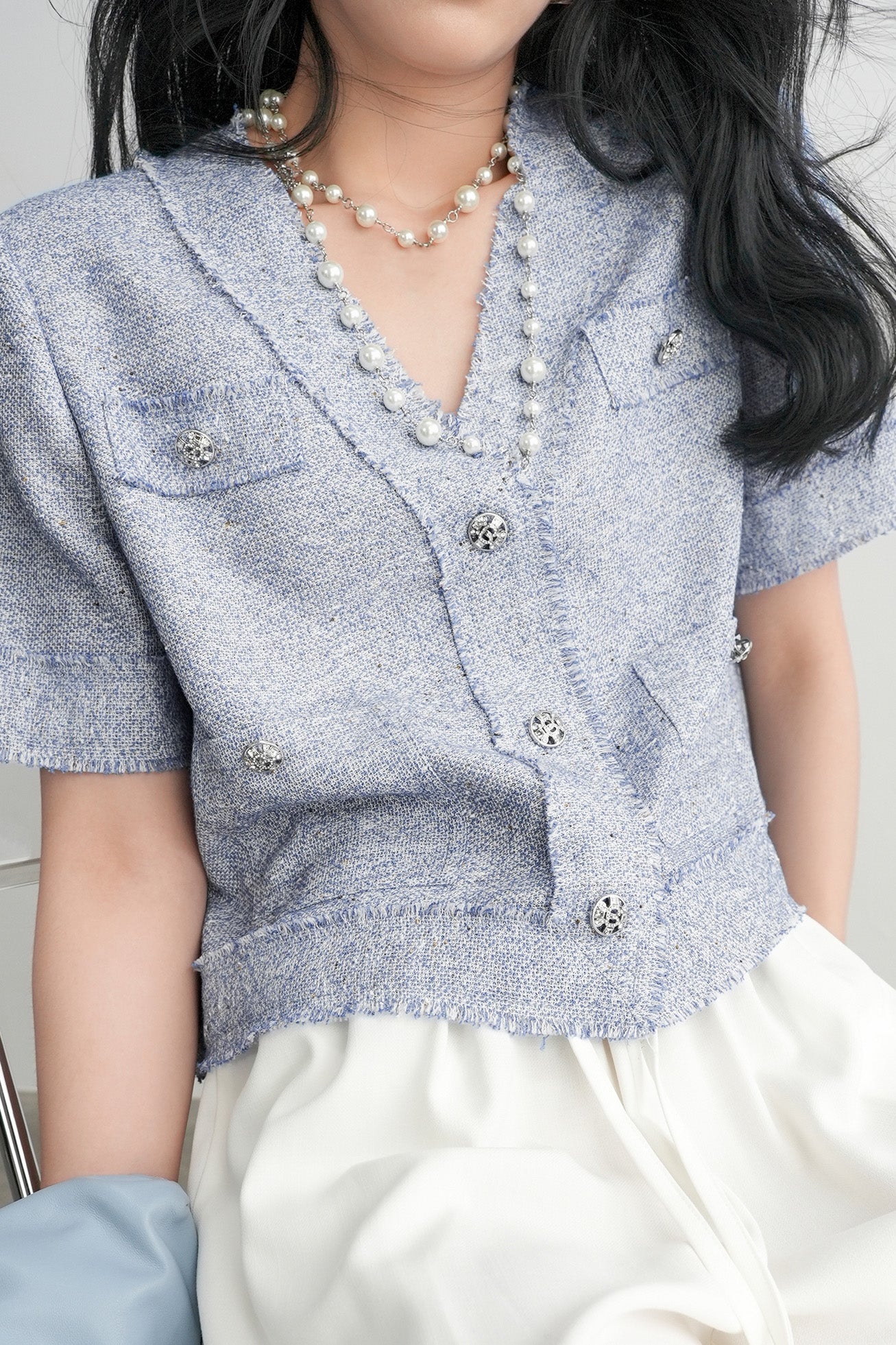 French-style short sleeve jacket - liwisi