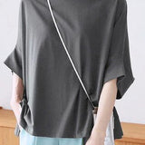 Comfortable batwing sleeve T-shirt - liwisi