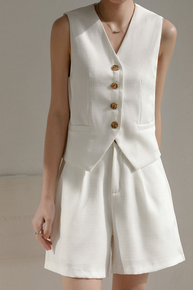 Suit vest with shorts set - liwisi