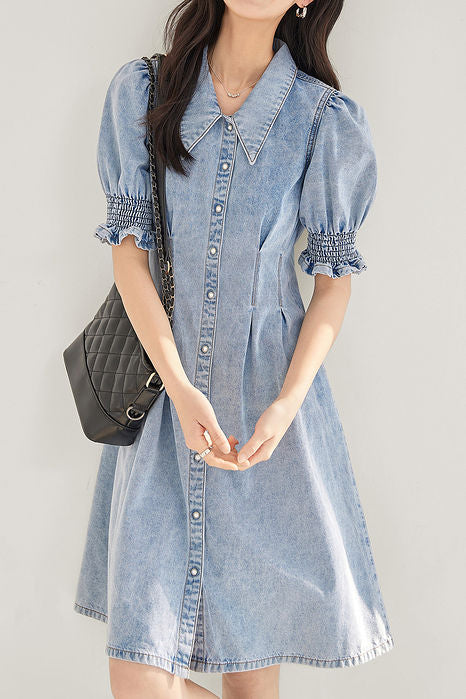 French denim dress - liwisi