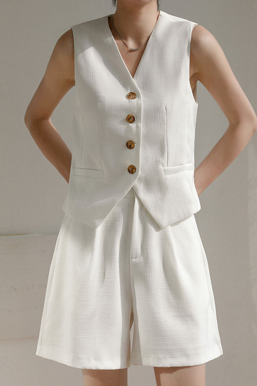 Suit vest with shorts set - liwisi