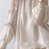 Off-shoulder halter neck dress with pearl decoration - liwisi