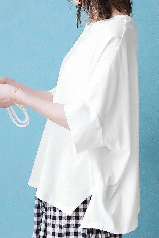 Comfortable batwing sleeve T-shirt - liwisi