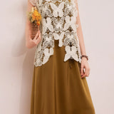 Butterfly hollow tank dress two-piece set - liwisi